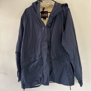 LL Bean Men’s Vintage Rain Coat XL Tall Navy Blue